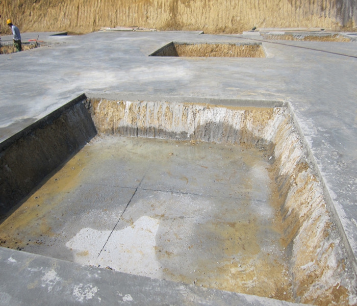 南昌市建筑設計研究院總部辦公大樓工程筏板基礎下柱墩找平、彈線